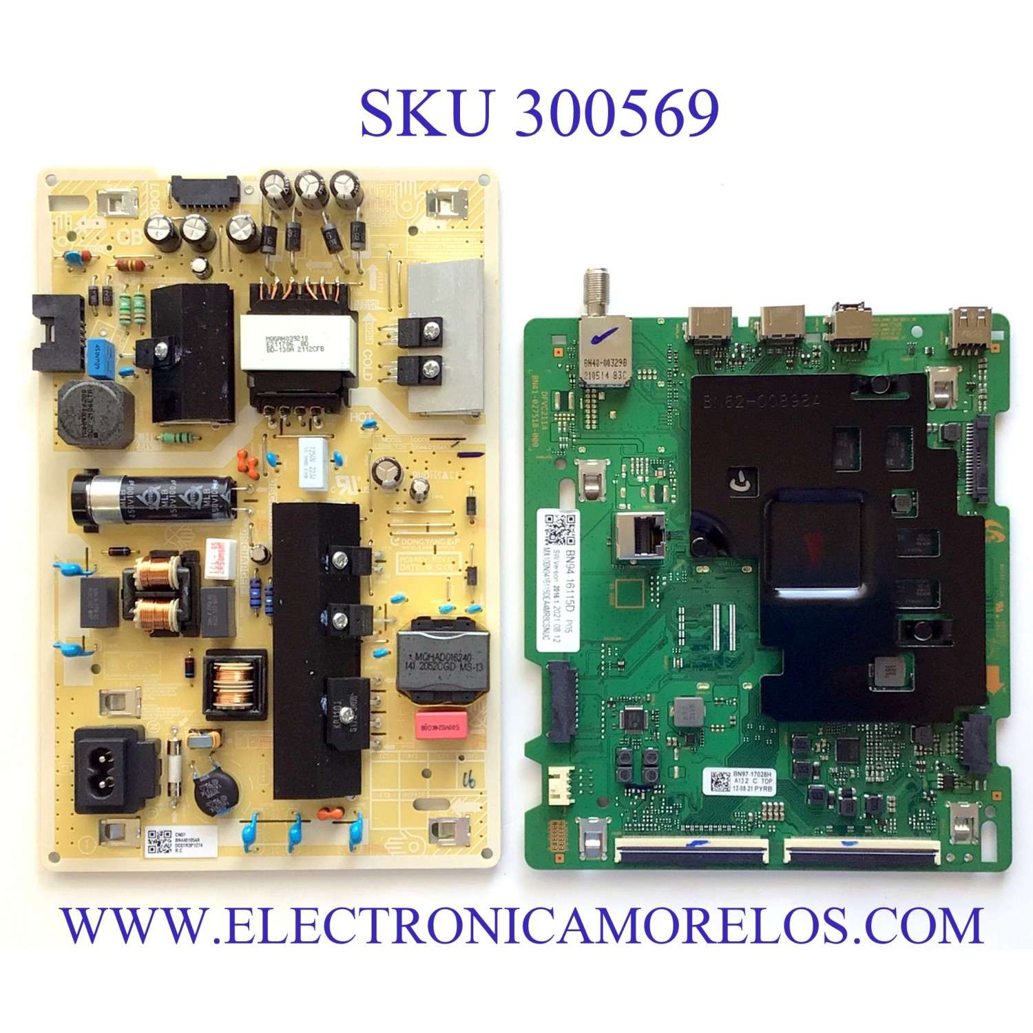 KIT DE TARJETAS PARA TV SAMSUNG CRYSTAL 4K SMART TV / MAIN BN94-16115D / BN41-02751B / BN97-17028H / BN41-02751B-000 / DFVC2114 / FUENTE BN44-01054A / BN4401054A / L55S6_TDY / PANEL CY-BT055HGLVNH / MODELO UN55TU7000 / UN55TU7000FXZA / UN55TU7000FXZA FP15